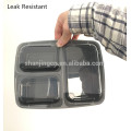 Food Storage Meal Prep Containers Microwave Plastic 3 Compartment Food Container Bento Lunch Box Leakproof